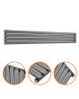 236mm x 1600mm Anthracite Single Oval Tube Horizontal / Landscape Radiator 