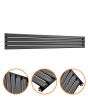 236mm x 1600mm Black Single Oval Tube Horizontal / Landscape Radiator 