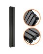 1780 x 236mm Black Double Oval Tube Vertical Radiator 