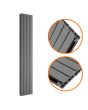 1780 x 280mm Anthracite Double Flat Panel Vertical Radiator 