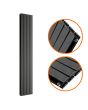 1600 x 280mm Black Double Flat Panel Vertical Radiator 
