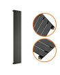 1780 x 280mm Black Single Flat Panel Vertical Radiator 