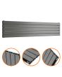350mm x 1600mm Anthracite Double Flat Panel Horizontal / Landscape Radiator