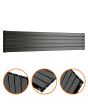 350mm x 1780mm Black Double Flat Panel Horizontal / Landscape Radiator