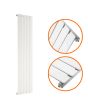 1780 x 350mm White Single Flat Panel Vertical Radiator 