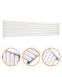 354mm x 1600mm White Single Oval Tube Horizontal / Landscape Radiator 