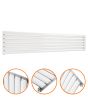 354mm x 1780mm White Single Oval Tube Horizontal / Landscape Radiator 