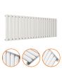 400 x 1180mm White Single Oval Tube Horizontal Radiator 