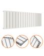 400 x 1190mm White Double Flat Panel Horizontal Radiator 