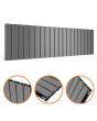 400 x 1400mm Anthracite Double Flat Panel Horizontal Radiator 