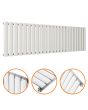 400 x 1411mm White Single Oval Tube Horizontal Radiator 