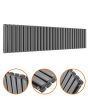 400 x 1652mm Anthracite Double Oval Tube Horizontal Radiator