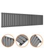 400 x 1652mm Anthracite Single Oval Tube Horizontal Radiator