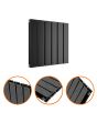 400 x 420mm Black Double Flat Panel Horizontal Radiator