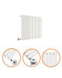 400 x 420mm Electric White Single Flat Panel Horizontal Radiator