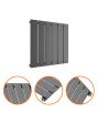 400 x 420mm Anthracite Single Flat Panel Horizontal Radiator 
