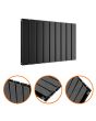 400 x 630mm Black Double Flat Panel Horizontal Radiator