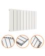 400 x 630mm White Double Flat Panel Horizontal Radiator
