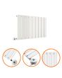 400 x 630mm Electric White Single Flat Panel Horizontal Radiator