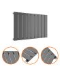 400 x 630mm Anthracite Single Flat Panel Horizontal Radiator 