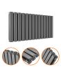 400 x 834mm Anthracite Double Oval Tube Horizontal Radiator 