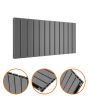 400 x 840mm Anthracite Double Flat Panel Horizontal Radiator 
