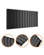 400 x 840mm Black Double Flat Panel Horizontal Radiator 