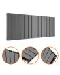 400 x 980mm Anthracite Double Flat Panel Horizontal Radiator 
