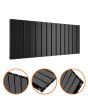 400 x 980mm Black Double Flat Panel Horizontal Radiator 