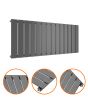 400 x 980mm Anthracite Single Flat Panel Horizontal Radiator 