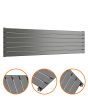 420mm x 1600mm Anthracite Single Flat Panel Horizontal / Landscape Radiator