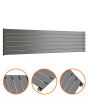 420mm x 1780mm Anthracite Single Flat Panel Horizontal / Landscape Radiator