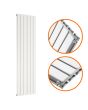1780 x 420mm White Double Flat Panel Vertical Radiator 