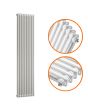 1500 x 470mm White Vertical Traditional 2 Column Radiator