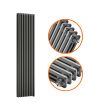 1800 x 470mm Anthracite Vertical Traditional 3 Column Radiator