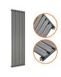 1780 x 472mm Anthracite Single Oval Tube Vertical Radiator 