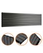 490mm x 1780mm Black Double Flat Panel Horizontal / Landscape Radiator