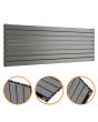 560mm x 1600mm Anthracite Double Flat Panel Horizontal / Landscape Radiator