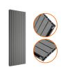 1600 x 560mm Anthracite Double Flat Panel Vertical Radiator 