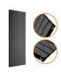 1780 x 560mm Black Double Flat Panel Vertical Radiator 