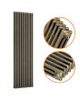1500 x 560mm Antique Brass Vertical Traditional 3 Column Radiator