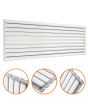 590mm x 1600mm White Double Oval Tube Horizontal / Landscape Radiator 