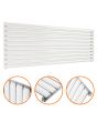 590mm x 1600mm White Single Oval Tube Horizontal / Landscape Radiator 