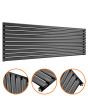 590mm x 1780mm Black Single Oval Tube Horizontal / Landscape Radiator 