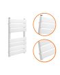 650 x 400mm White Heated Towel Rail, Bathroom Radiator