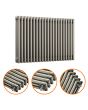600 x 1013mm Raw Metal Lacquered Horizontal Traditional 3 Column Radiator