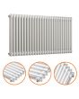 600 x 1193mm White Horizontal Traditional 2 Column Radiator