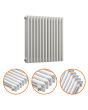 600 x 608mm White Horizontal Traditional 3 Column Radiator