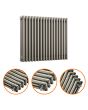 600 x 788mm Raw Metal Lacquered Horizontal Traditional 3 Column Radiator