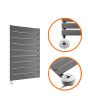 630 x 400mm Electric Anthracite Single Flat Panel Vertical Radiator